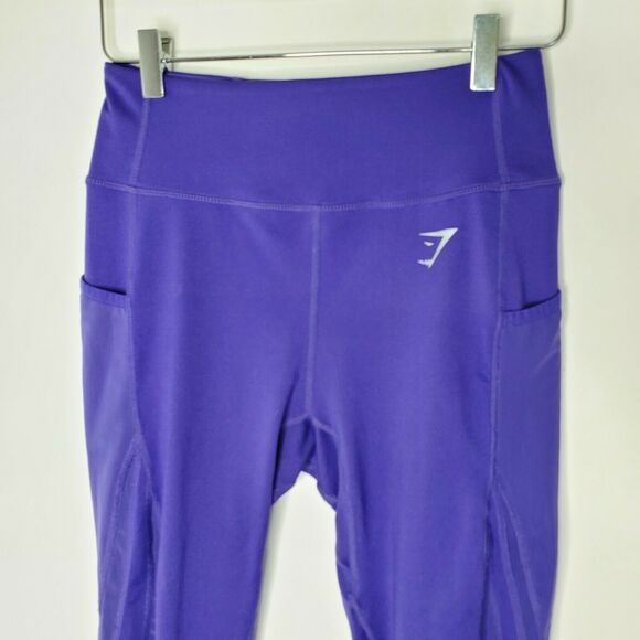 Gymshark High Rise Leggings Pockets Mesh Panels Gym Running Yoga - Picture 6 of 9